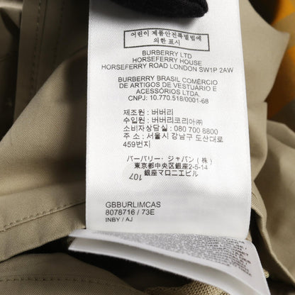 BURBERRY Castleford Cotton Balmacaan Coat Beige Size 46