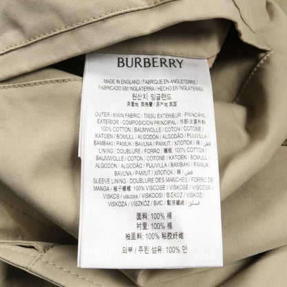 BURBERRY Castleford Cotton Balmacaan Coat Beige Size 46