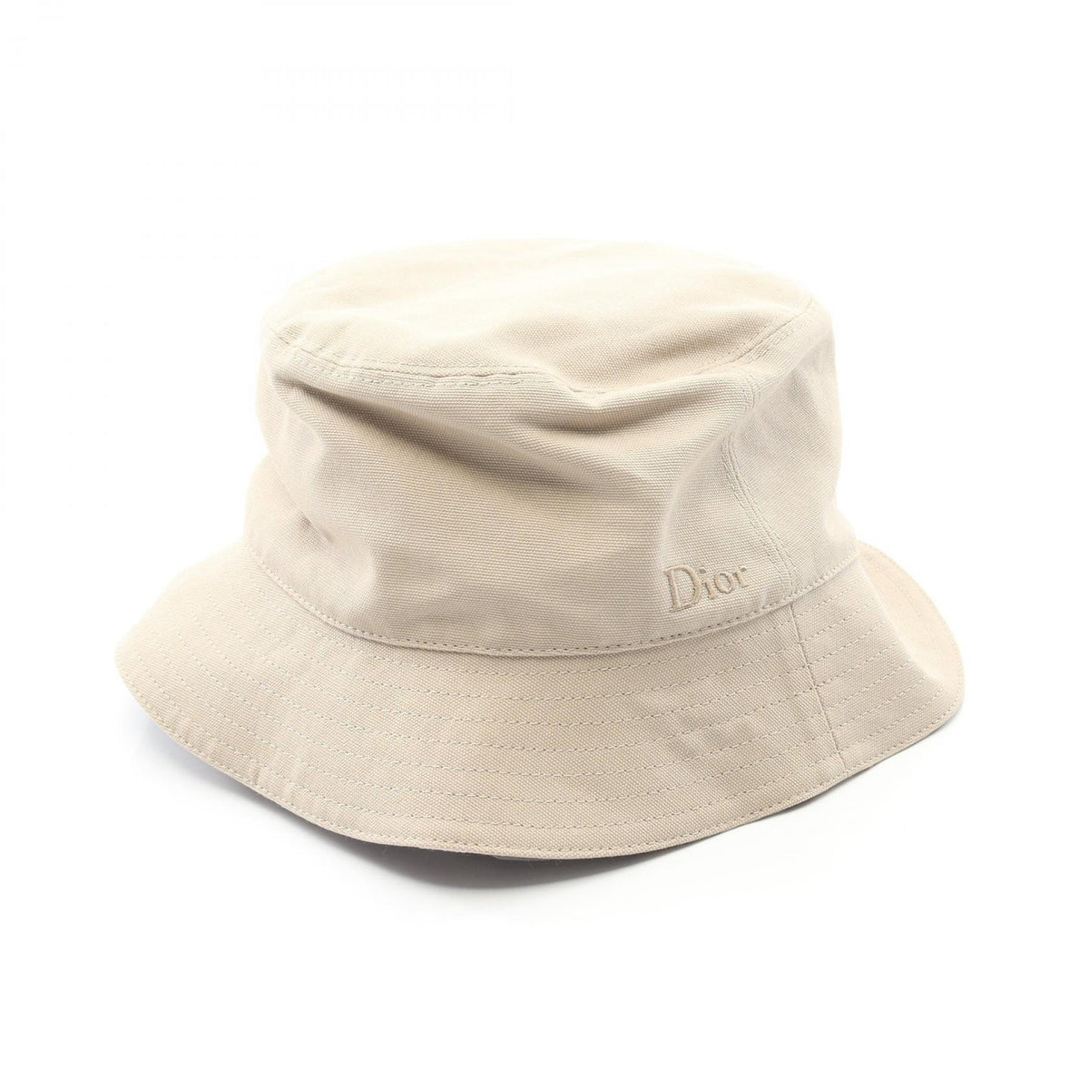 Dior OFF Oblique Reversible Cotton Bucket Hat Beige