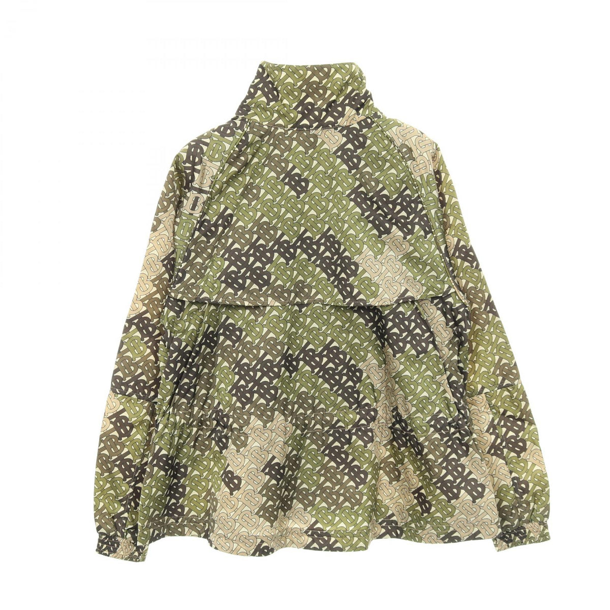BURBERRY TB Monogram Nylon Jacket Khaki Multicolor Size UK2