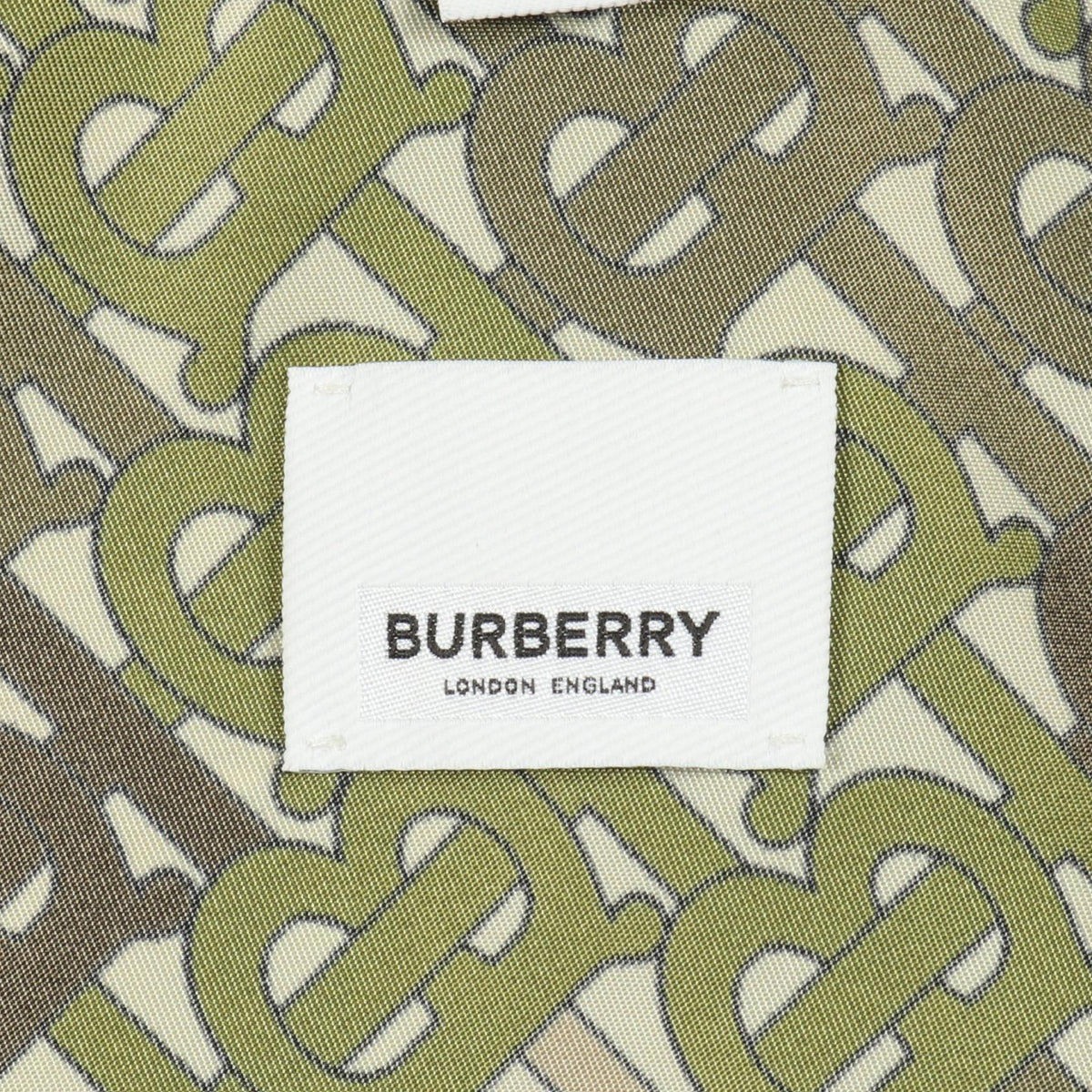 BURBERRY TB Monogram Nylon Jacket Khaki Multicolor Size UK2