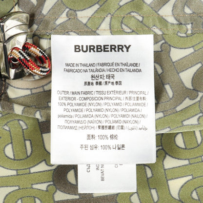 BURBERRY TB Monogram Nylon Jacket Khaki Multicolor Size UK2