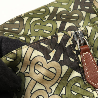 BURBERRY TB Monogram Nylon Jacket Khaki Multicolor Size UK2