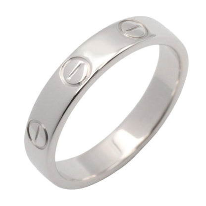 Cartier OFF Mini Love Ring K18WG White Gold Size JP 9.5