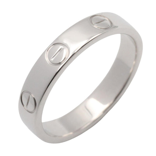 Cartier OFF Mini Love Ring K18WG White Gold Size JP 9.5