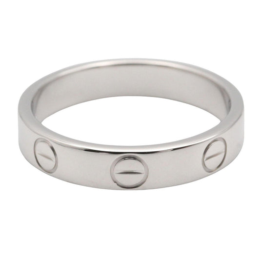 Cartier OFF Mini Love Ring K18WG White Gold Size JP 9.5