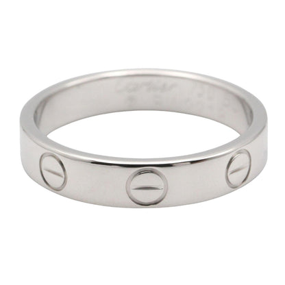Cartier OFF Mini Love Ring K18WG White Gold Size JP 9.5