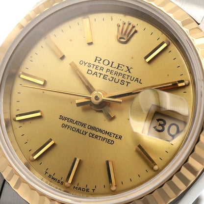 ROLEX Datejust K18 YG Champagne Watch Gold