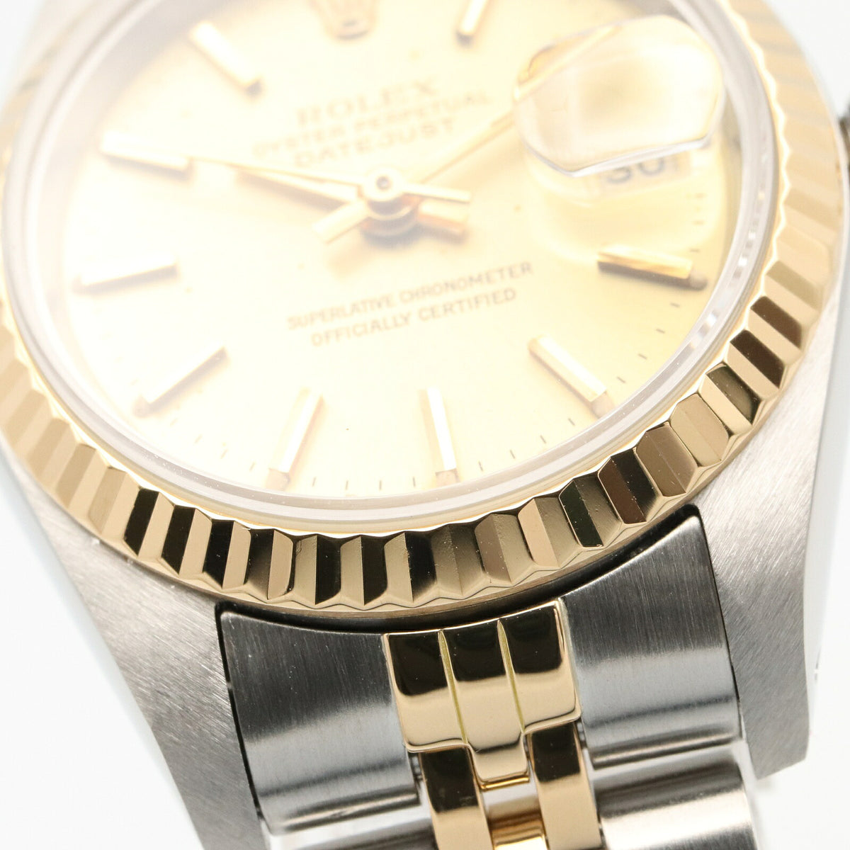 ROLEX Datejust K18 YG Champagne Watch Gold