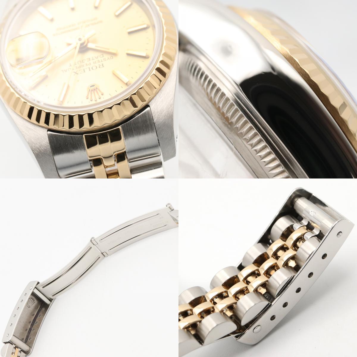 ROLEX Datejust K18 YG Champagne Watch Gold