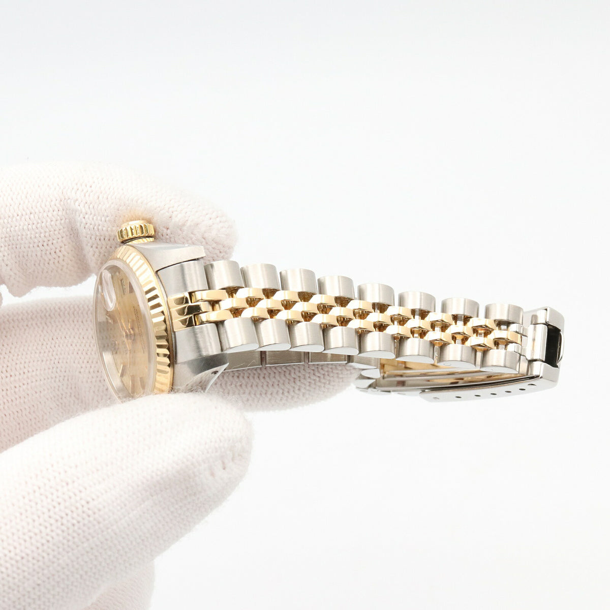 ROLEX Datejust K18 YG Champagne Watch Gold