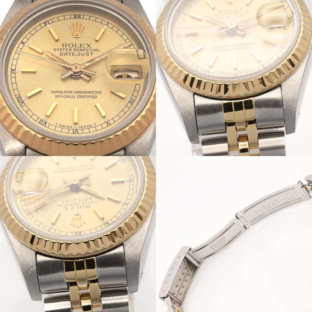 ROLEX Datejust K18 YG Champagne Watch