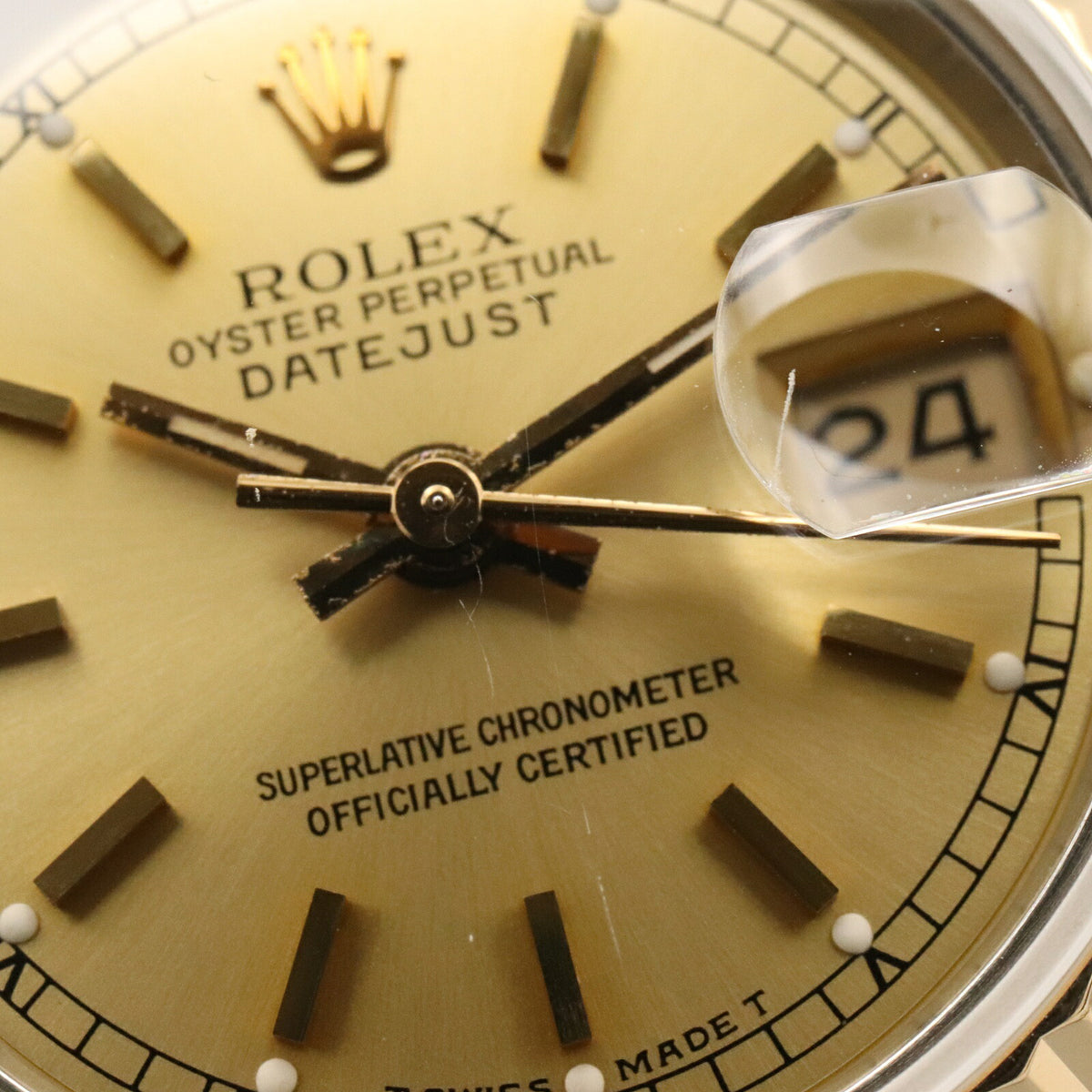 ROLEX Datejust K18 YG Champagne Watch