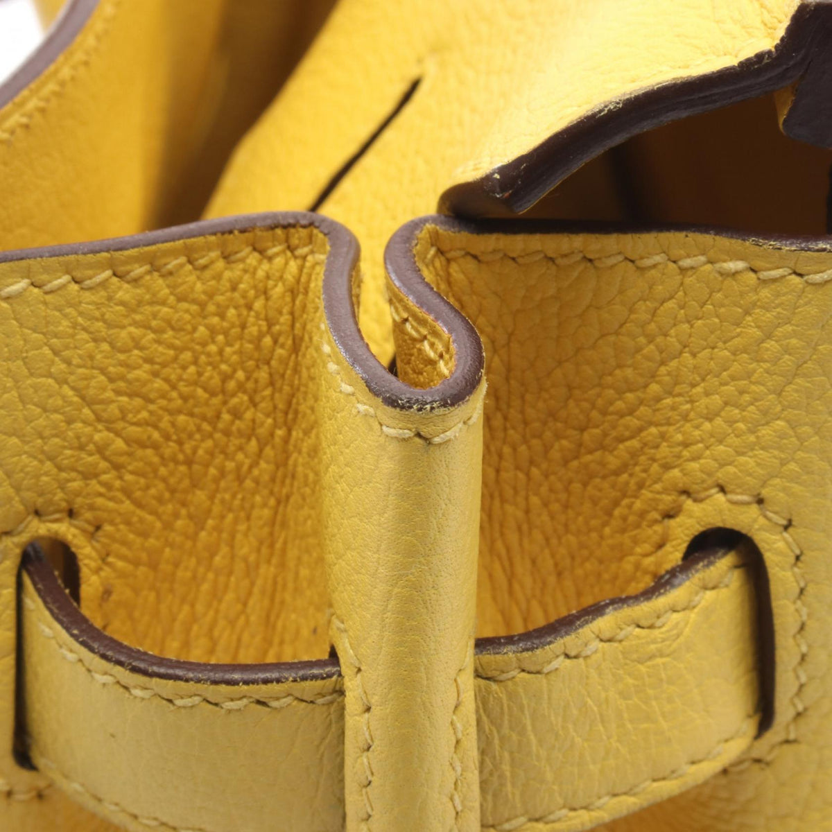 HERMES Birkin 30 Jaune Naple Handle Bag