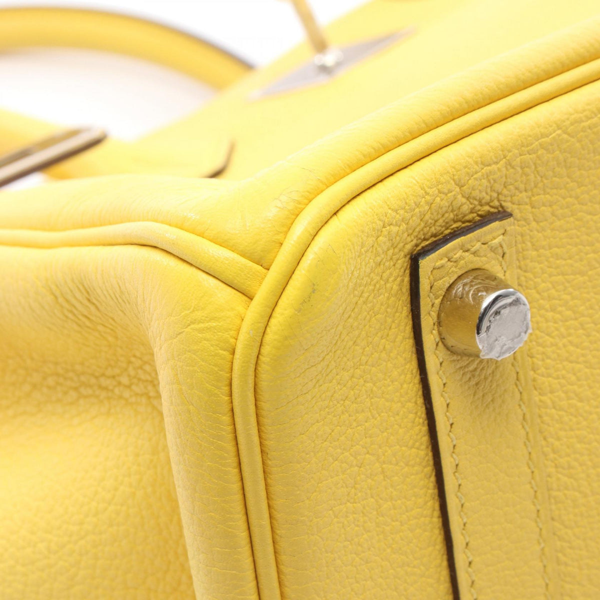 HERMES Birkin 30 Jaune Naple Handle Bag