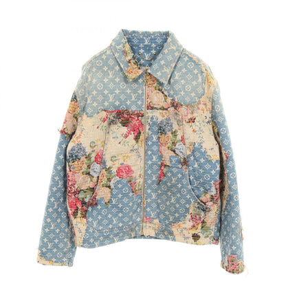 LOUIS VUITTON Monogram Destroy Workwear Denim Jacket Size 48