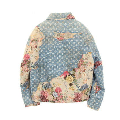 LOUIS VUITTON Monogram Destroy Workwear Denim Jacket Size 48