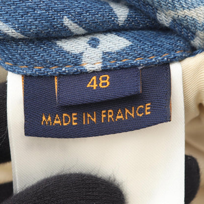 LOUIS VUITTON Monogram Destroy Workwear Denim Jacket Size 48