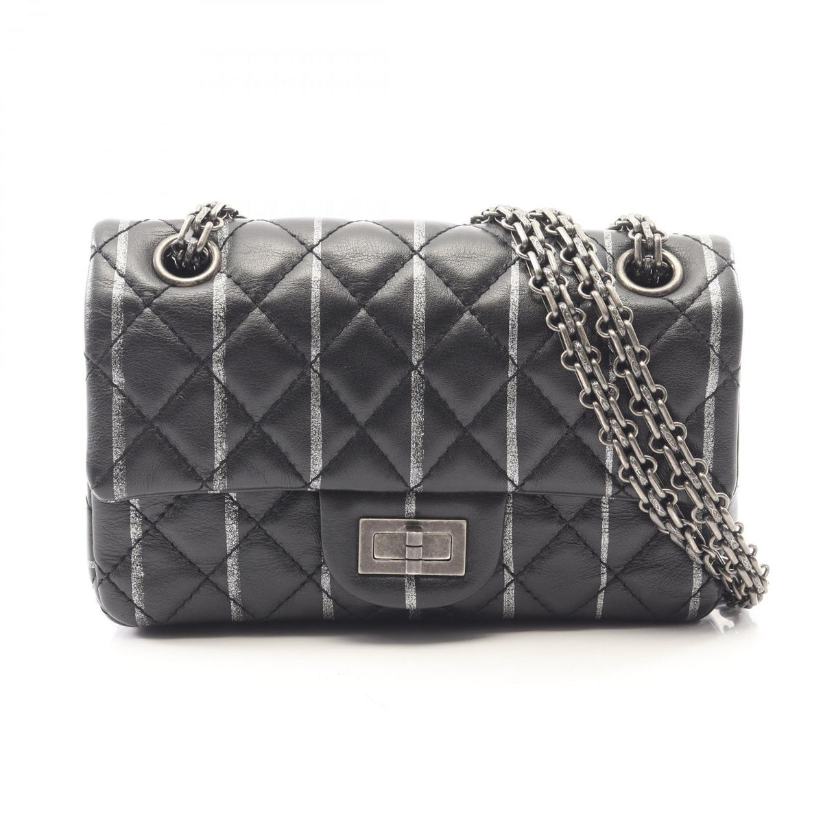 CHANEL 2.55 Mini Matelasse Bag Black