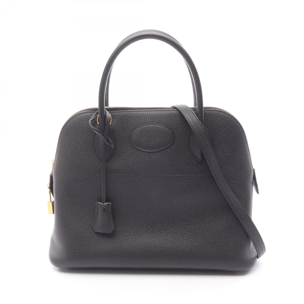 HERMES Bolide 31 Black Clemence Handbag