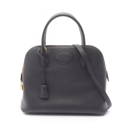 HERMES Bolide 31 Black Clemence Handbag