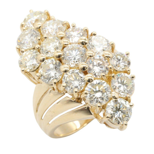 JEWELRY K18 YG 5.049ct Diamond Ring Size JP 11.5