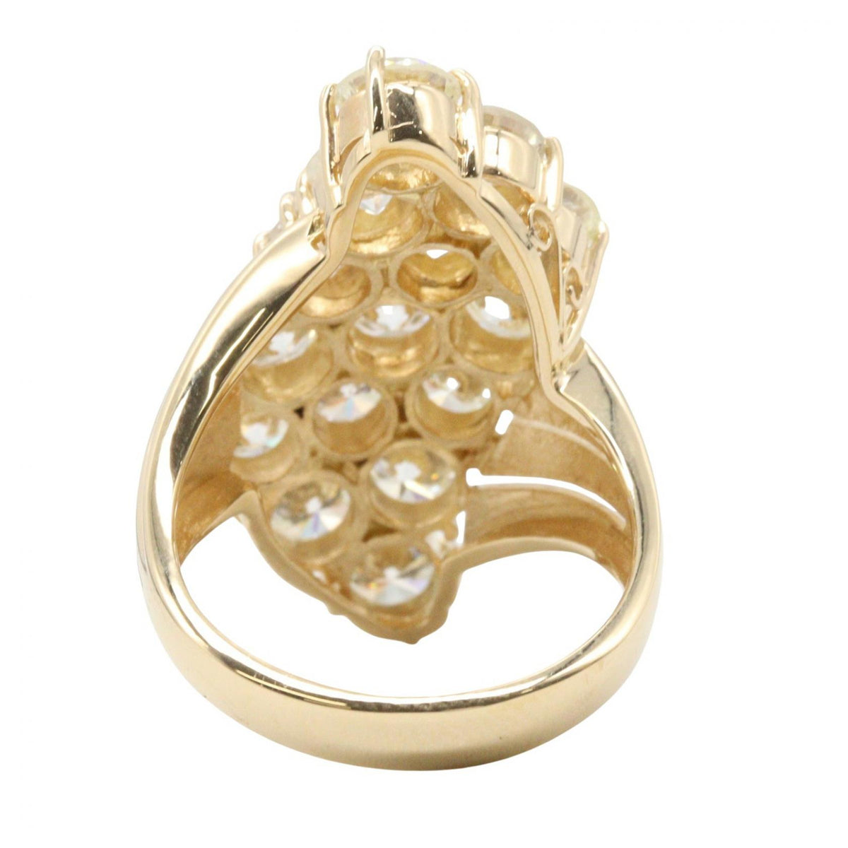 JEWELRY K18 YG 5.049ct Diamond Ring Size JP 11.5