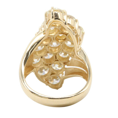 JEWELRY K18 YG 5.049ct Diamond Ring Size JP 11.5