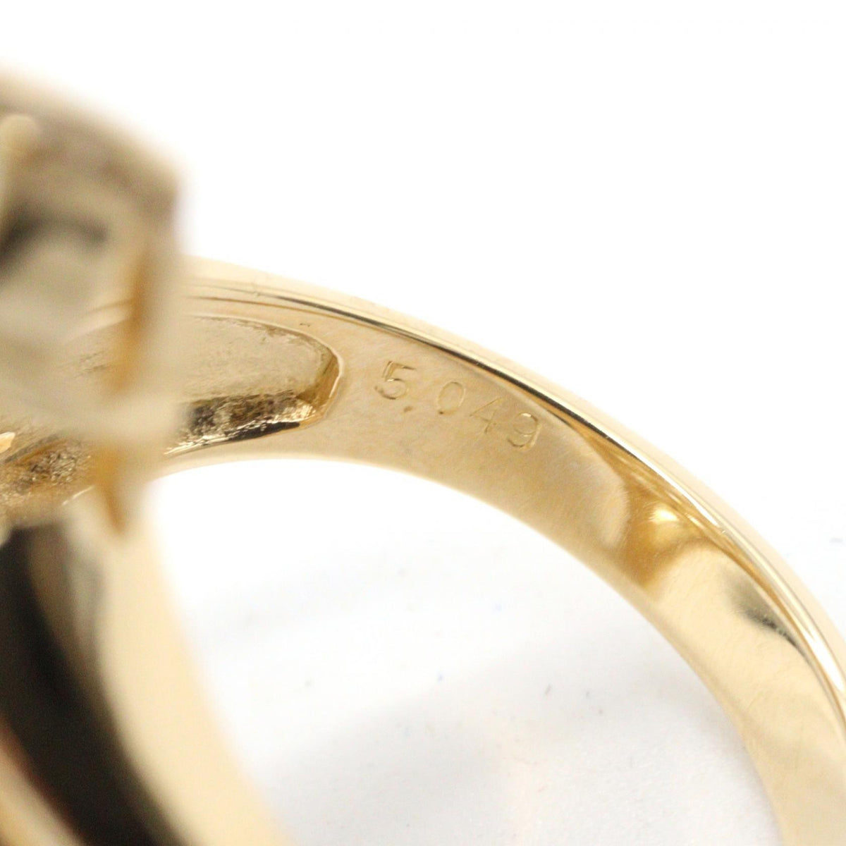 JEWELRY K18 YG 5.049ct Diamond Ring Size JP 11.5