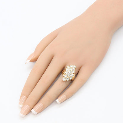 JEWELRY K18 YG 5.049ct Diamond Ring Size JP 11.5