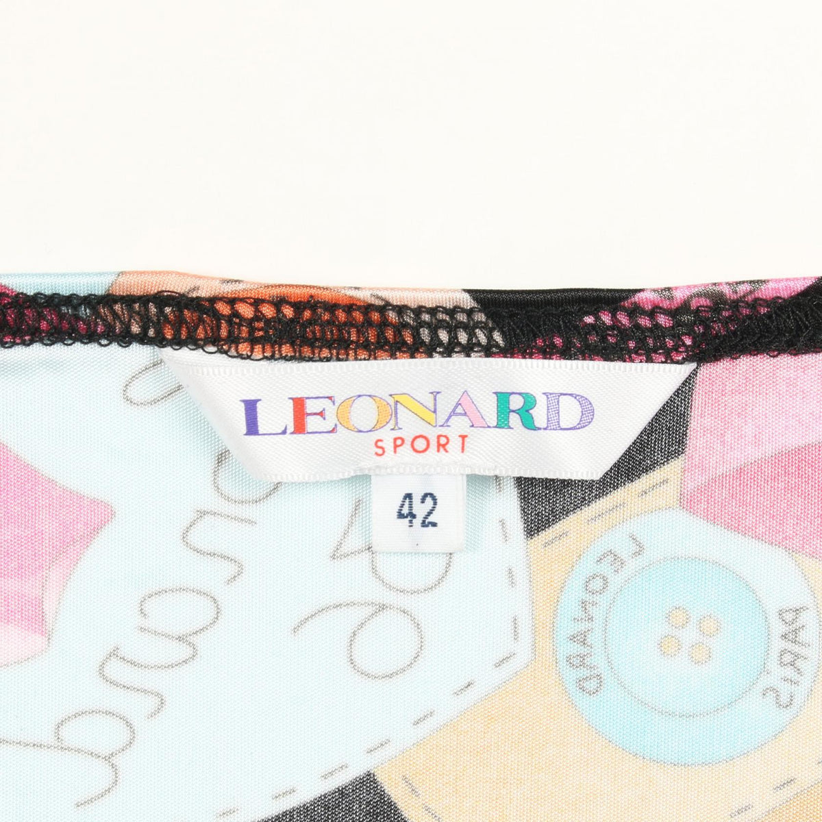LEONARD SPORT Long Sleeve Top Black Multi Size 42