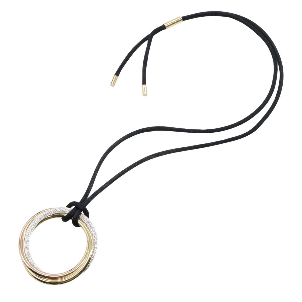 CARTIER Trinity Diamond K18 Gold Necklace