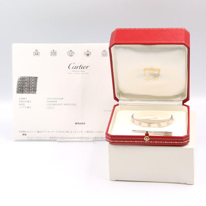 CARTIER Love Bracelet K18WG Size 16