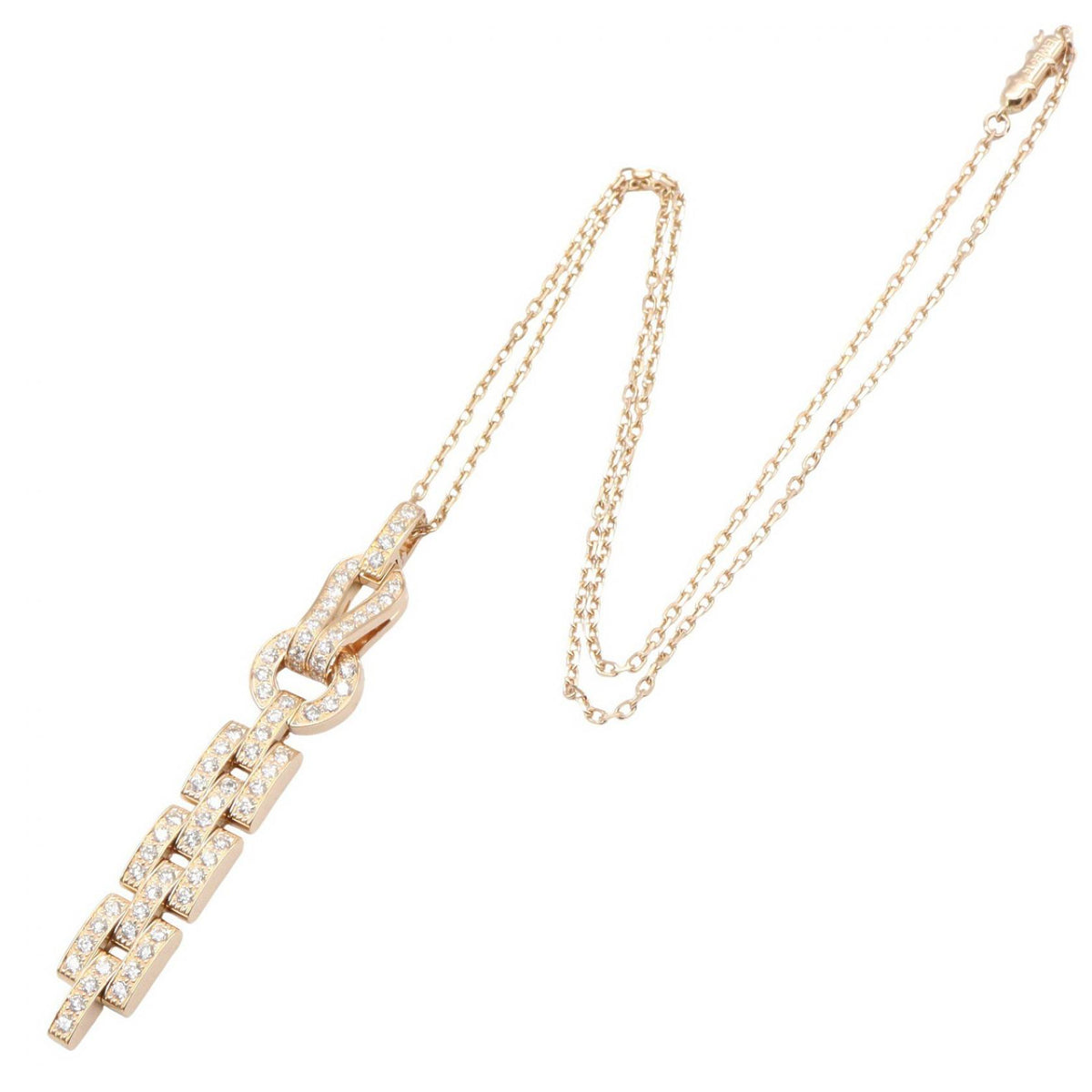 CARTIER Agrafe Diamond K18 Gold Necklace
