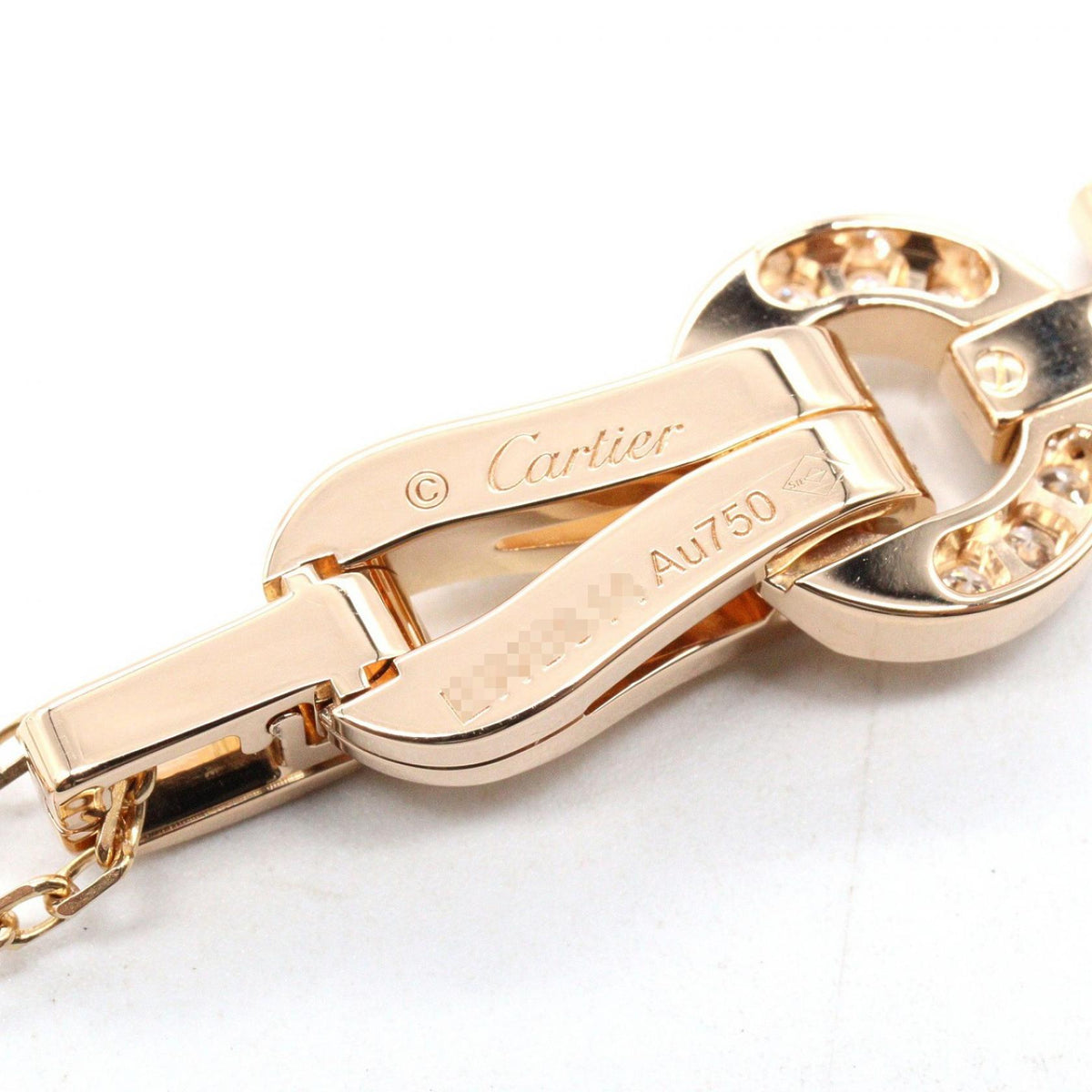 CARTIER Agrafe Diamond K18 Gold Necklace