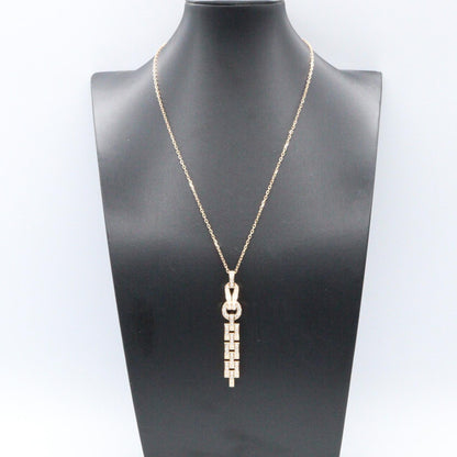 CARTIER Agrafe Diamond K18 Gold Necklace