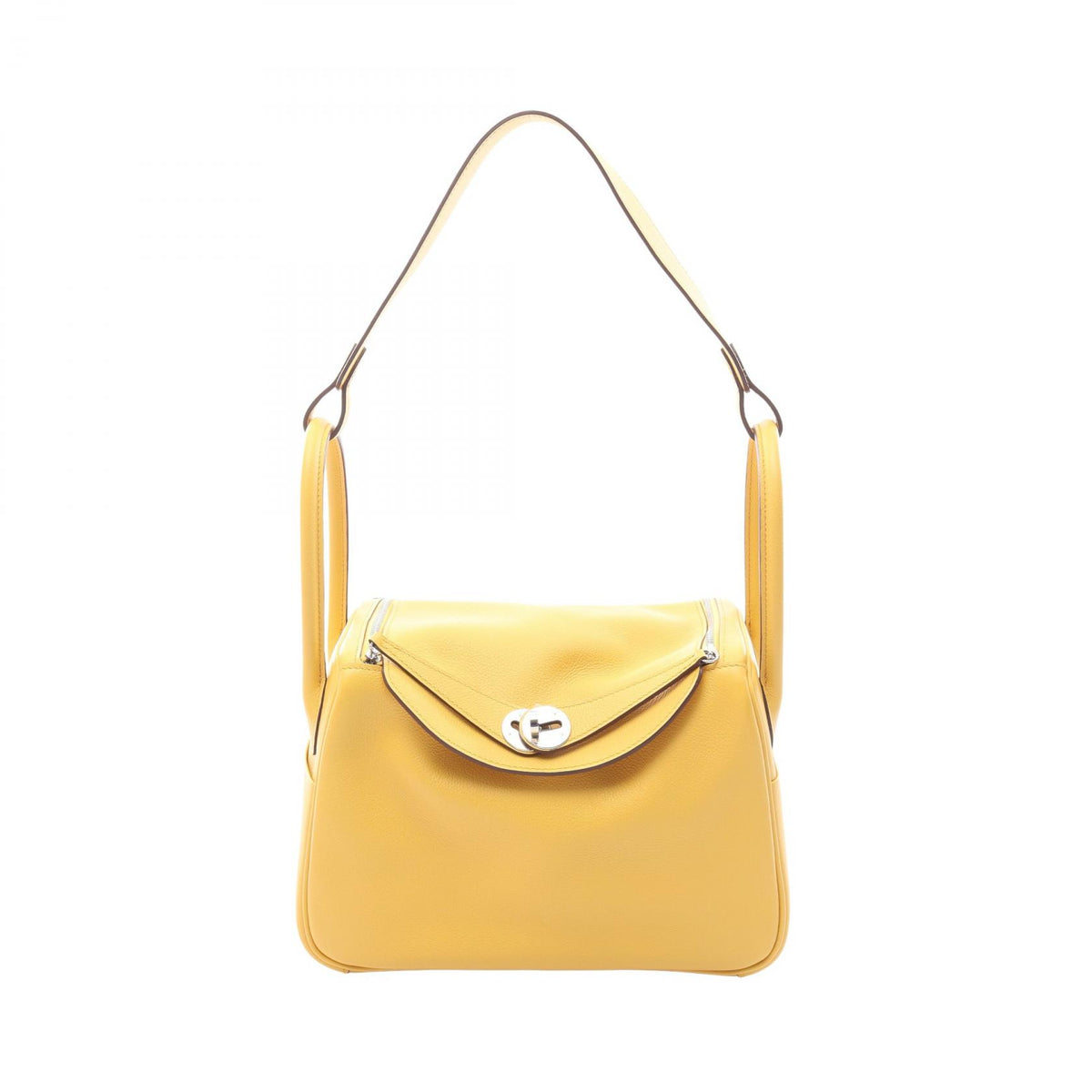 HERMES Lindy 26 Yellow Shoulder Bag
