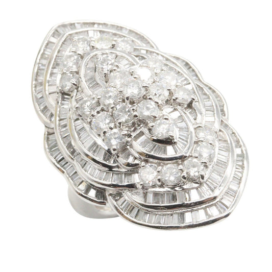 JEWELRY Diamond Pt900 Platinum Ring Size JP 13.5