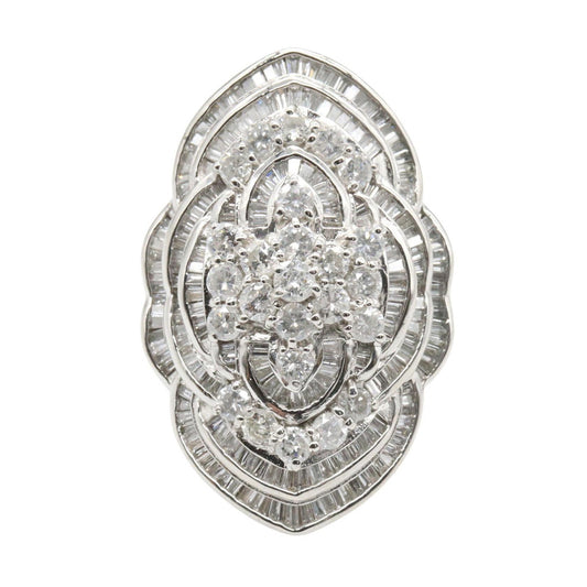 JEWELRY Diamond Pt900 Platinum Ring Size JP 13.5