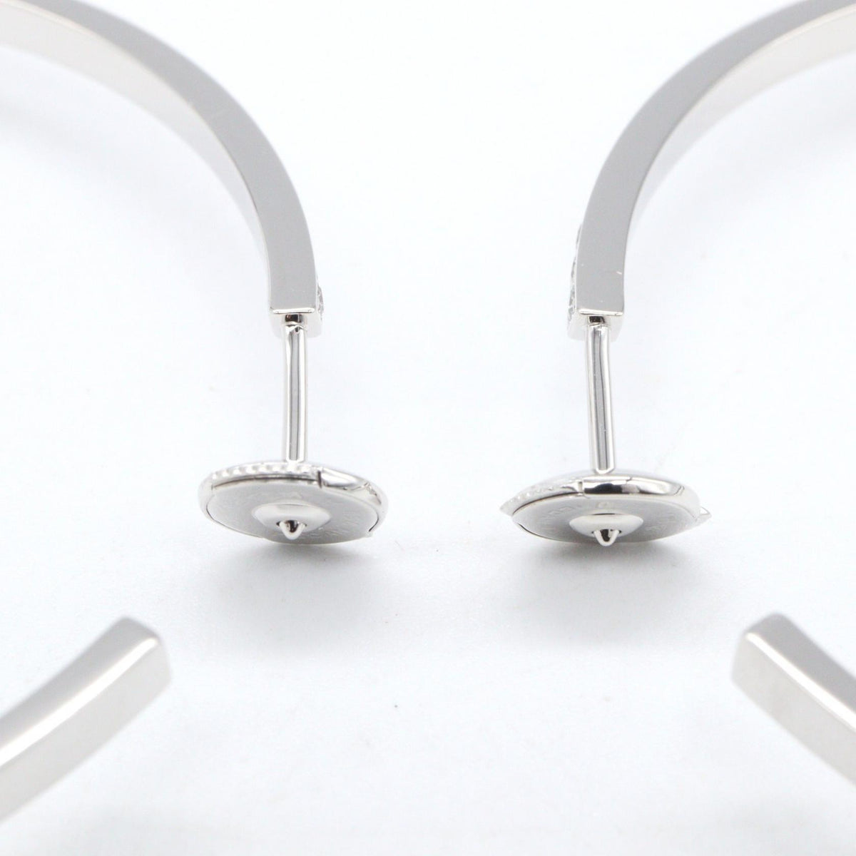 CARTIER Diamond Hoop Earrings White Gold