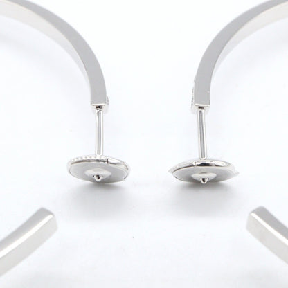CARTIER Diamond Hoop Earrings White Gold