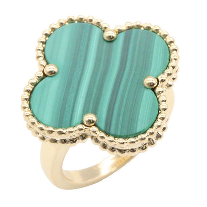 Van Cleef & Arpels Magic Alhambra Malachite Ring Size JP 7.5