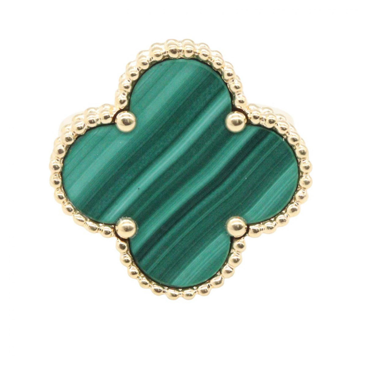 Van Cleef & Arpels Magic Alhambra Malachite Ring Size JP 7.5