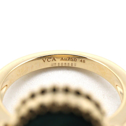 Van Cleef & Arpels Magic Alhambra Malachite Ring Size JP 7.5