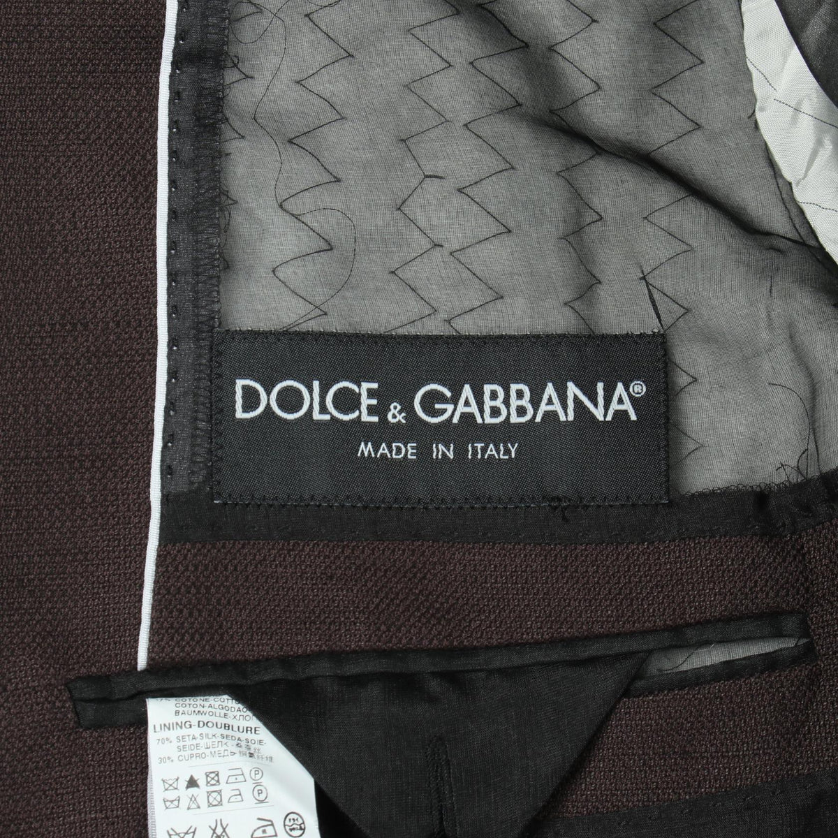 DOLCE & GABBANA Silk Blazer Brown Size 48