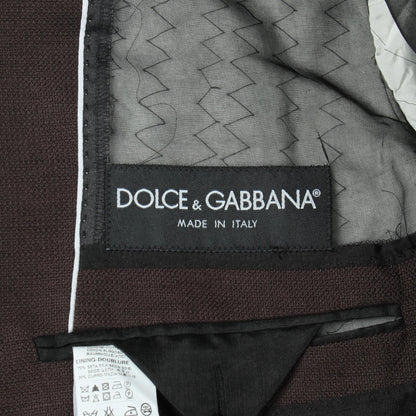 DOLCE & GABBANA Silk Blazer Brown Size 48