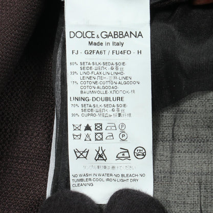 DOLCE & GABBANA Silk Blazer Brown Size 48