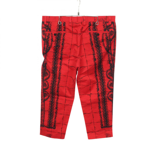 DOLCE & GABBANA Cotton Pants Red/Black Size 50
