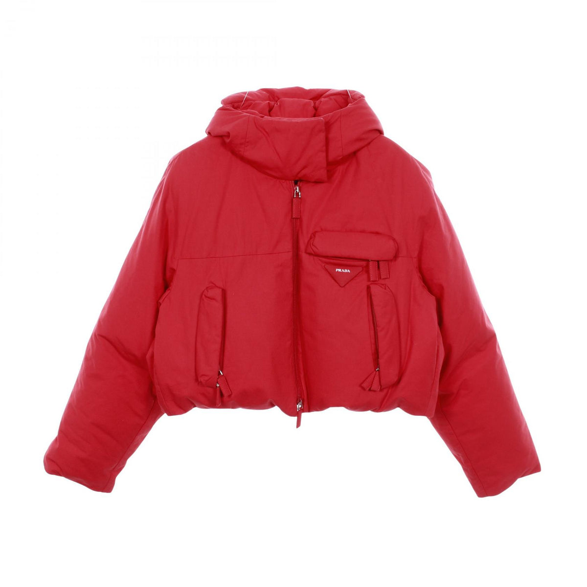 PRADA Down Jacket Red Cotton Size 36