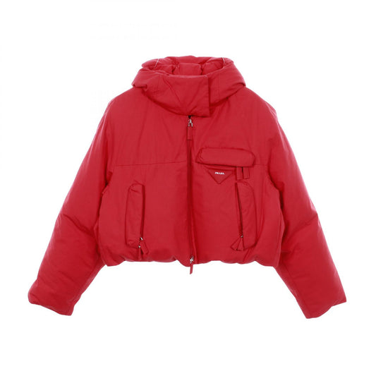 PRADA Down Jacket Red Cotton Size 36